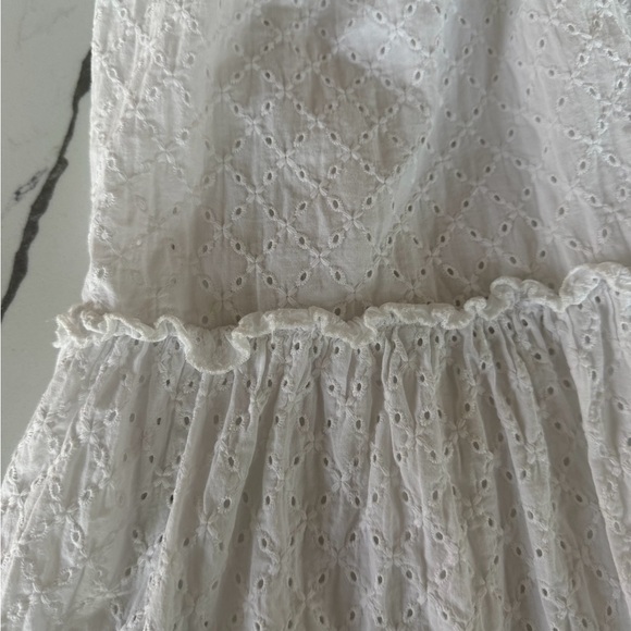 Zara White Eyelet Embroidered Mini Dress - Picture 5 of 9